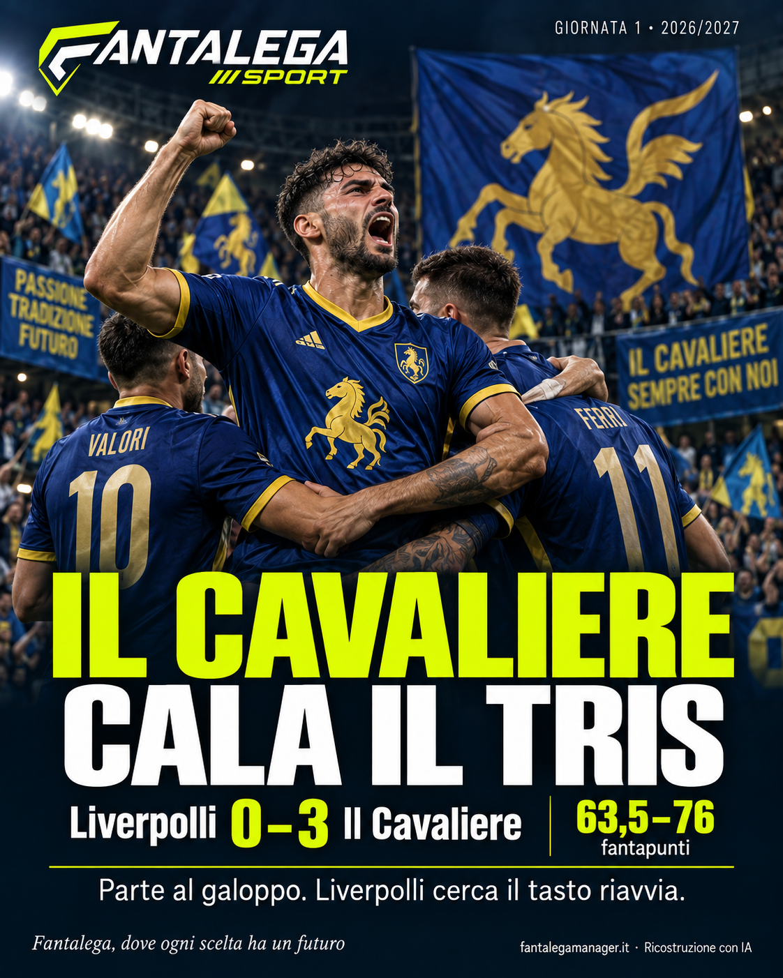 Post Instagram: Il Cavaliere cala il tris: Liverpolli cerca il tasto riavvia