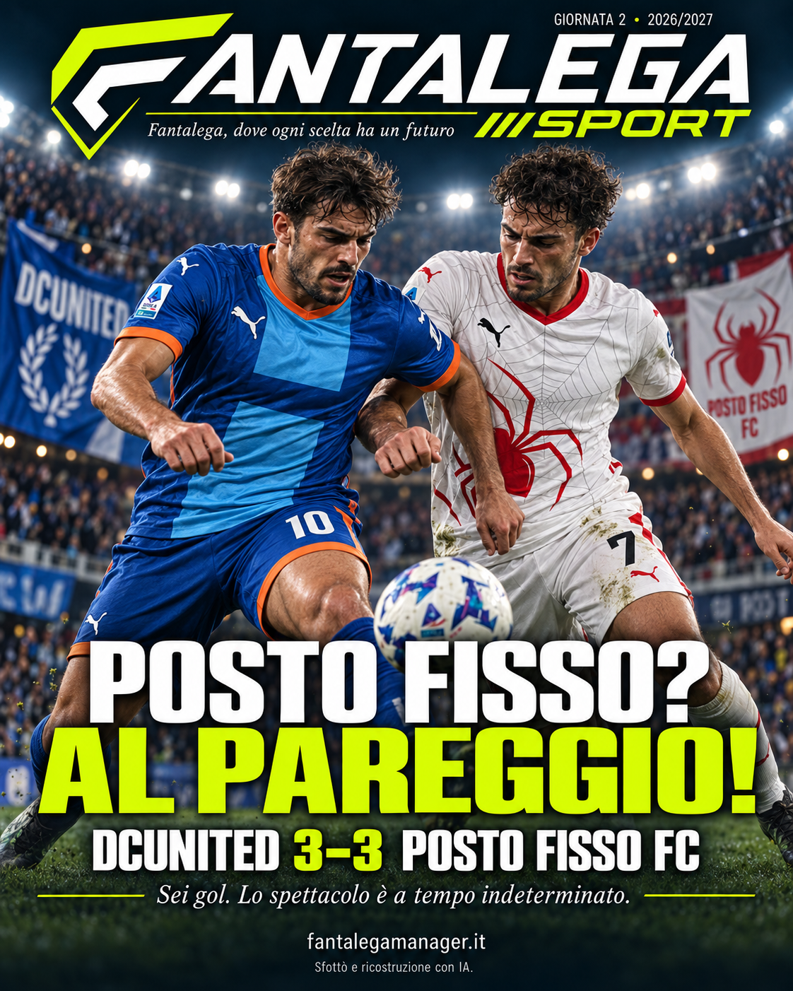Post Instagram: Posto Fisso? Al pareggio! Sei gol e spettacolo assunto